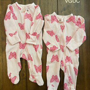 3m Matching Twin Girl Carter's Butterfly Thermal Sleep and Play